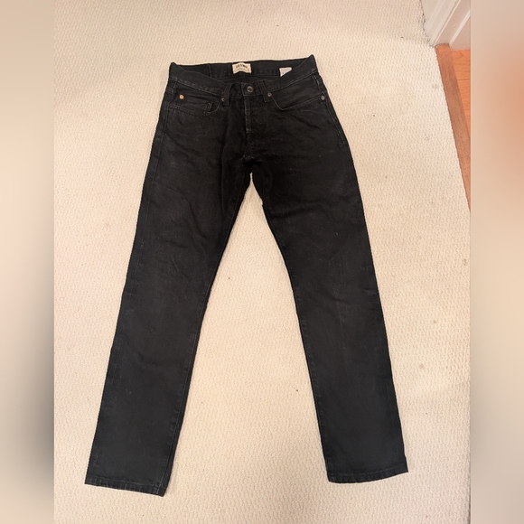 C.O.F. Studio Black Italian Denim Jeans M3 Reg Tapered 29 - Picture 2 of 9